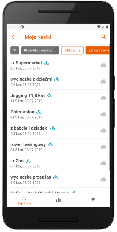 Memorise planned routes with Naviki