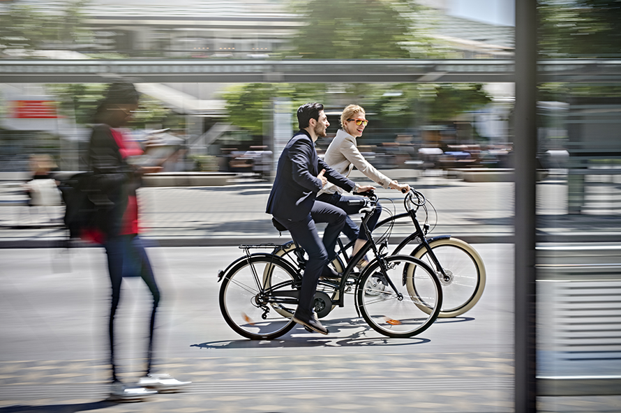 Cyclists in the city