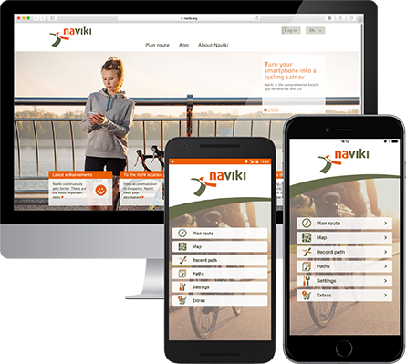 Naviki app and web interface