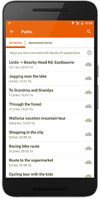 Memorise planned routes with Naviki