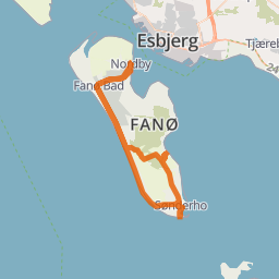 Verdensarv Vadehavet kort rute syd
